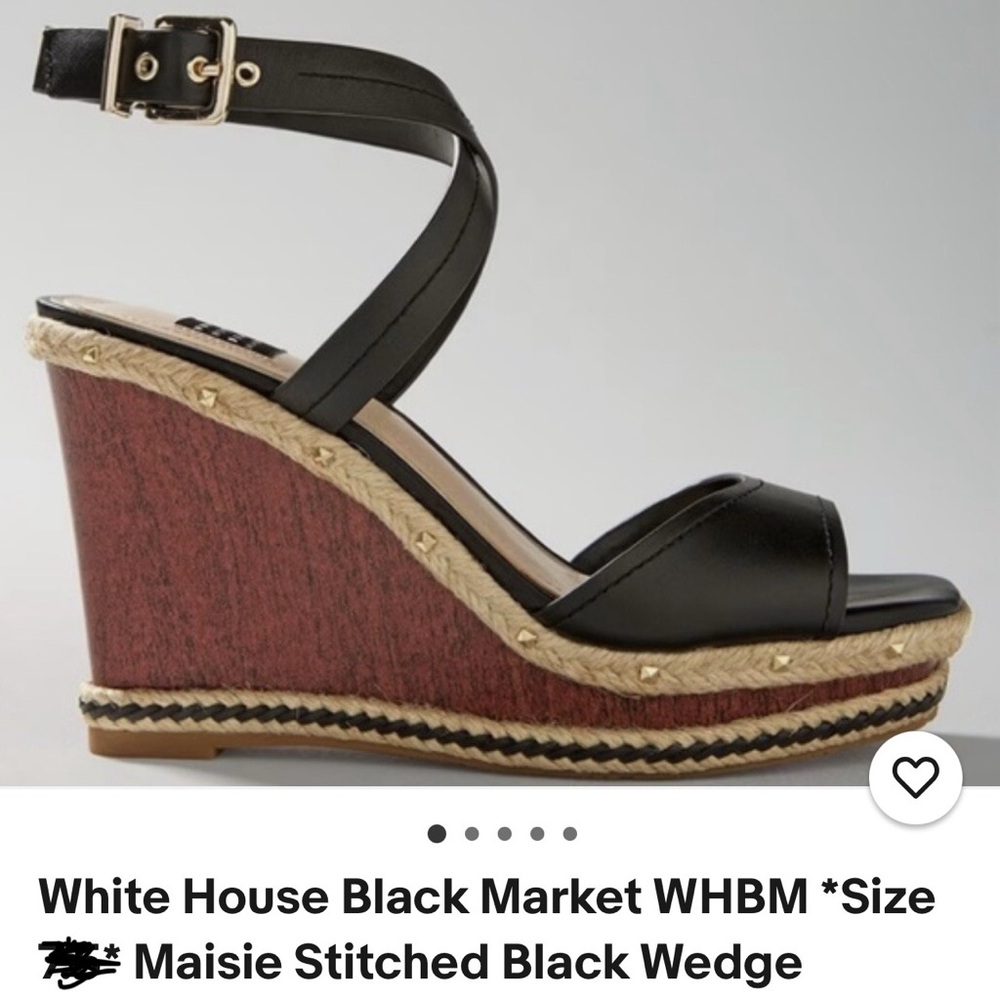 White House Black Market Black and Brown Wedges